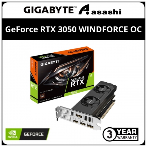 GIGABYTE GeForce RTX 3050 WINDFORCE OC 6GB GDDR6 Graphic Card (GV-N3050WF2OC-6GD)