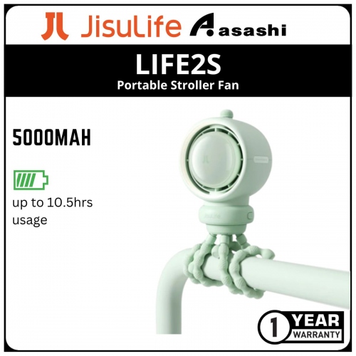 JisuLife Liffe2S-50 Portable Stroller Fan - Green