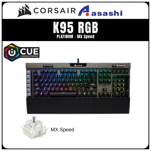 Corsair K95 RGB PLATINUM, MX Speed, GunMetal (CH-9127114-NA)