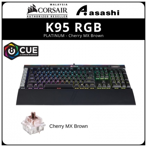 Corsair K95 RGB PLATINUM - Cherry MX Brown, Black Aluminum (CH-9127012-NA)