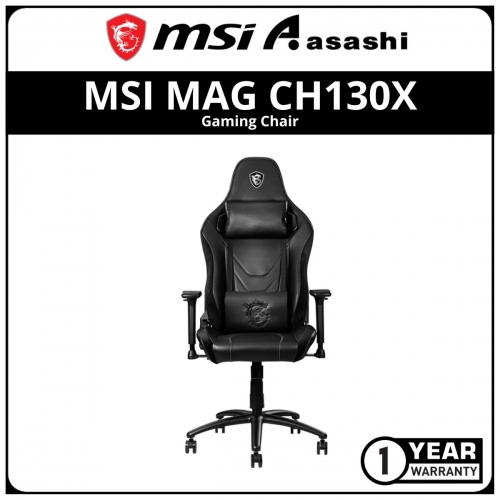 MSI MAG CH130X Gaming Chair with Ergonomic Seating Design, Steel Frame Support & High-Grade Velvet Texture Design - 1Y