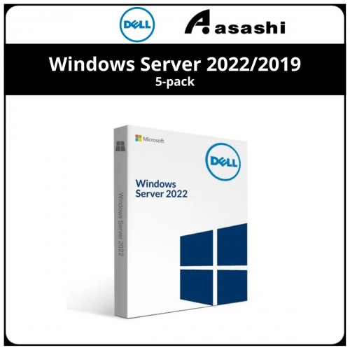 Dell 5-pack of Windows Server 2022/2019 User CALs (STD or DC), Cus Kit-634-BYKS