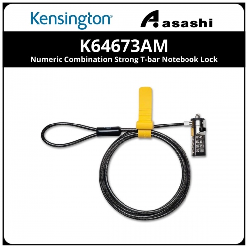 Kensington K64673AM Numeric Combination Strong T-bar Notebook Lock.