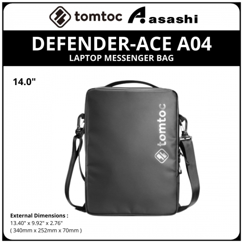 Tomtoc H14-C01D (Black) H14 Urban Laptop Shoulder Bag (1year Local Warranty)