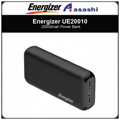 Energizer UE20010- Black 20000mah Power Bank (1 yrs Limited Hardware Warrranty)