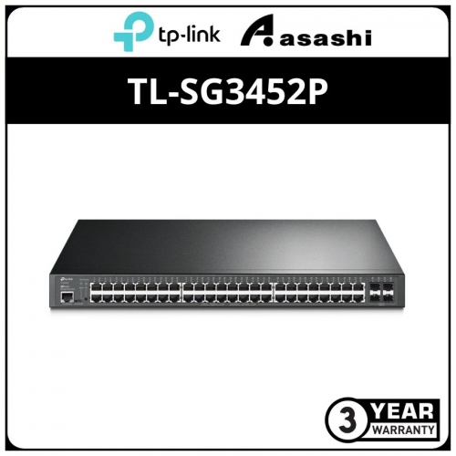 TP-Link TL-SG3452P 52 Port Gigabit L2+ Managed Switch with 48 Port PoE+