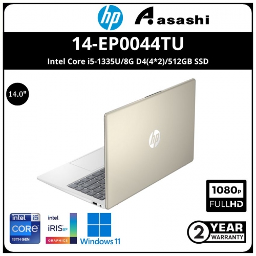 HP 14-ep0044TU Notebook-7Z754PA- (Intel Core i5-1335U/8G D4(4*2)/512GB SSD/14
