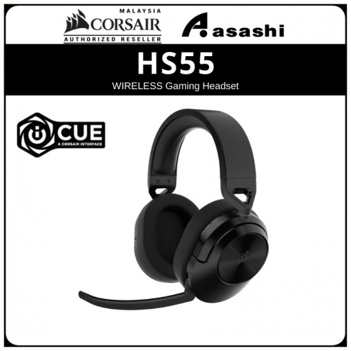 CORSAIR HS55 WIRELESS Gaming Headset — Carbon (AP) CA-9011280-AP