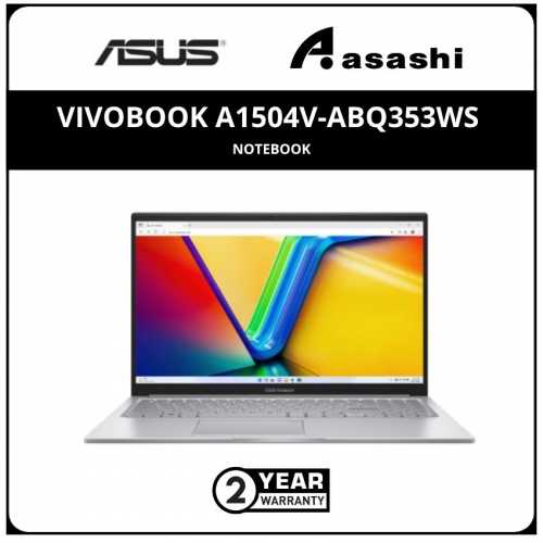 Asus Vivobook A1504V-ABQ353WS Notebook-(Intel Core i5-1335U/8GB DDR4 OB(1 Extra Slot)/512GB SSD/15.6