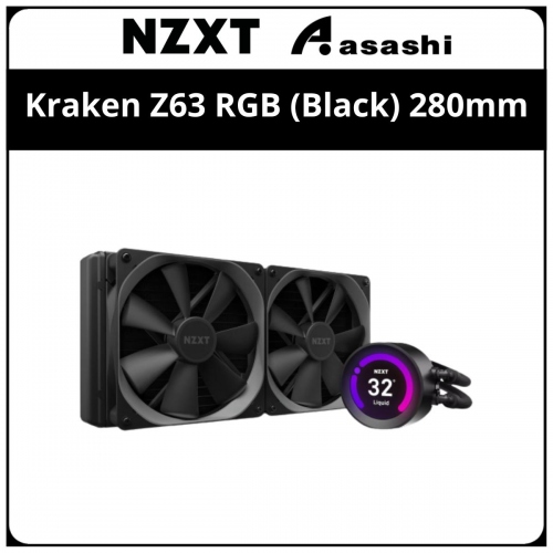 (PROMO) NZXT Kraken Z63 RGB (Black) 280mm Liquid Cooler with LCD 2.36