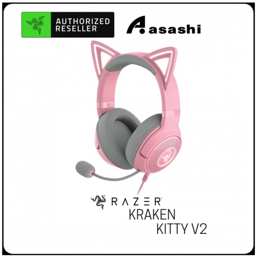 Razer Kraken Kitty V2 - Quartz | USB RGB Headset