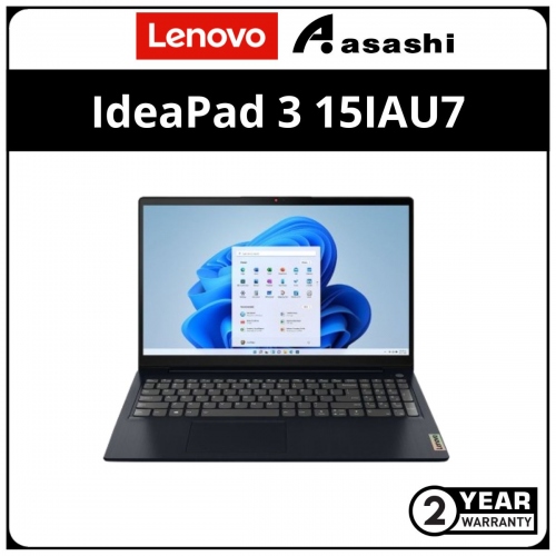 Lenovo IdeaPad 3 15IAU7 Notebook-82RK00SQMJ-(Intel Core i3-1215U/8GB DDR4 OB(1 Extra Slot)/512GB SSD NVME/Intel UHD Graphic/15.6