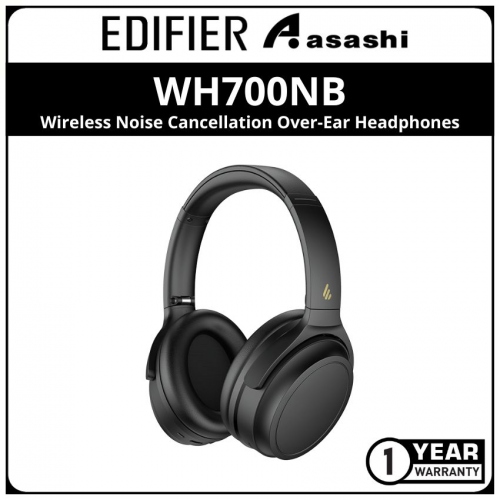 Edifier WH700NB Wireless Noise Cancellation Over-Ear Headphones - Black (1 yrs Limited Hardware Warranty)