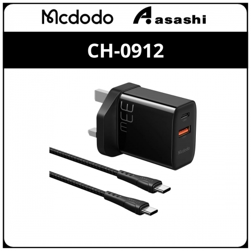 Mcdodo CH-0912 33W PD+QC Dual Port Charger + C to C Cable