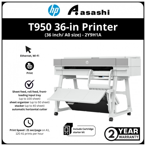 HP DesignJet T950 36-in Printer (36 inch/ A0 size)