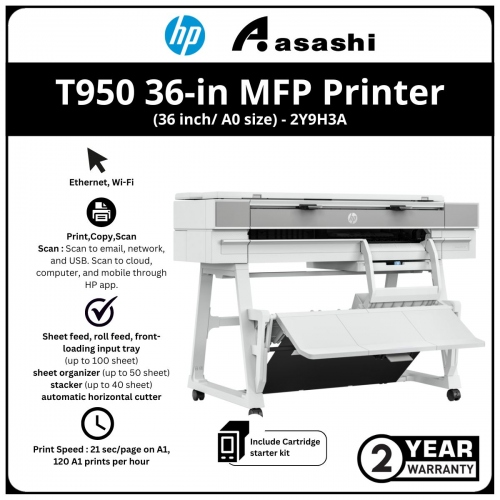 HP DesignJet T950 36-in MFP Printer (36 inch/ A0 size)