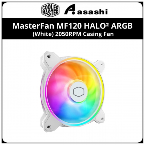 Cooler Master MasterFan MF120 HALO² ARGB (White) 2050RPM Casing Fan