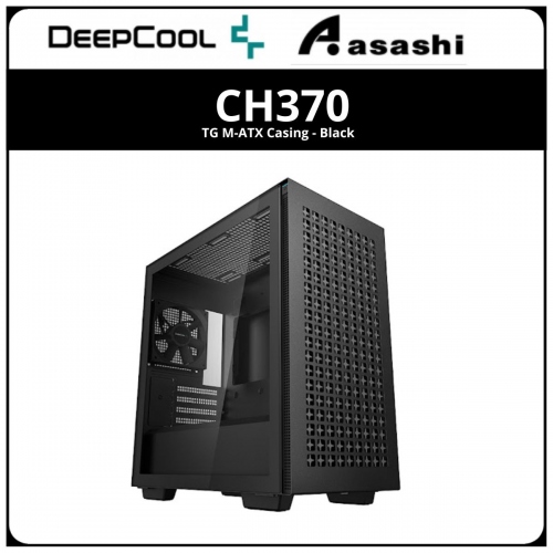 Deepcool CH370 TG M-ATX Casing - Black (1x 120mm Fan)