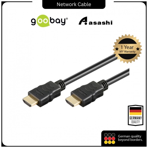 Goobay High Speed HDMI Cable with Ethernet 60620 1M