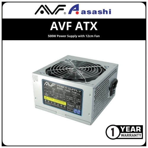 AVF ATX 500W Power Supply with 12cm Fan - 1 Year Warranty