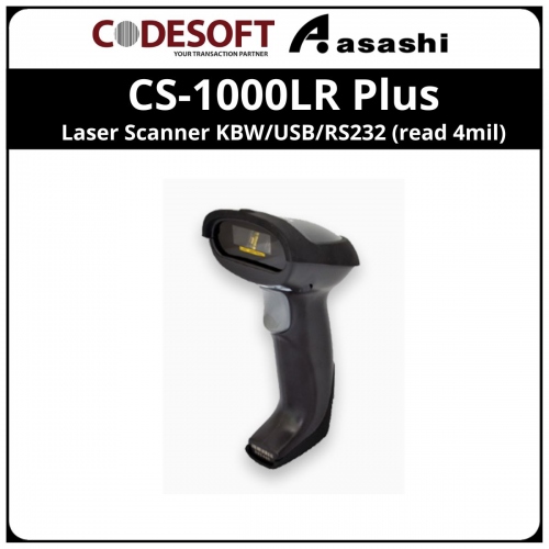 Code Soft CS-1000LR Plus Laser Scanner KBW/USB/RS232 (read 4mil)