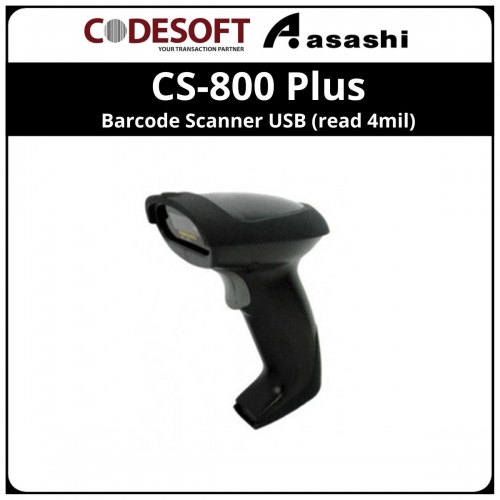 Code Soft CS-800 Plus Barcode Scanner USB (read 4mil)