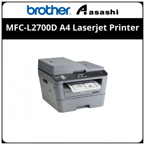 Brother MFC-L2700D A4 Laserjet Printer (Print 30ppm/Scan/Copy/Fax/PC Fax/Duplex/ADF/3yrs Onsite)