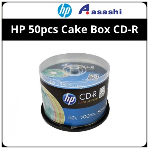 HP 50pcs Cake Box CD-R <br>52x/80min/700min