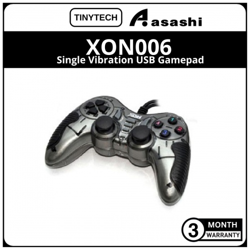 TinyTech XON006 Single Vibration USB Gamepad - Black(3 month Limited Hardware Warranty)