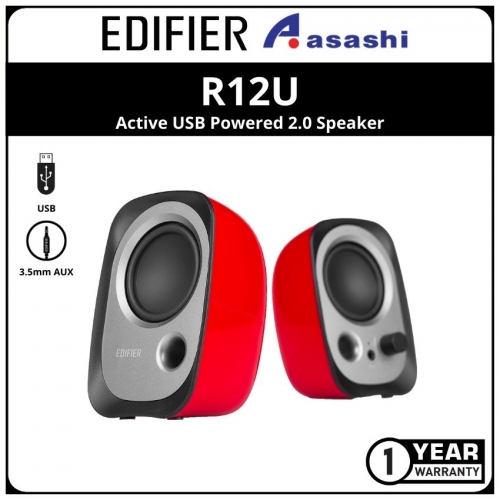 Edifier R12U-Red Active USB Powered 2.0 Speaker (1 yrs Limited Hardware Warranty)