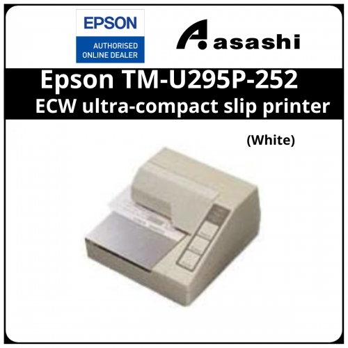 Epson TM-U295P-252 with PS180, Parallel , ECW ultra-compact slip printer (White)
