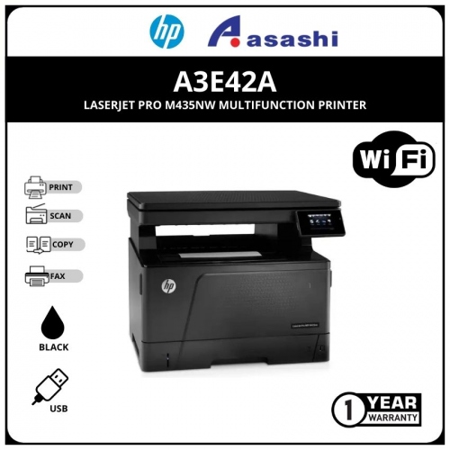 HP LaserJet Pro 400 MFP M435nw A3 Printer (print,copy,scan,network & Wireless) A3E42A