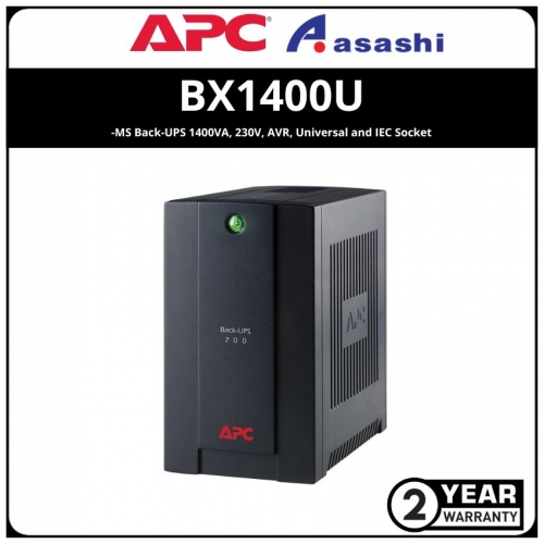 APC BX1400U-MS Back-UPS 1400VA, 230V, AVR, Universal and IEC Socket