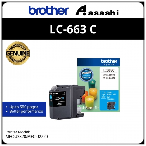 Brother LC-663 C Cyan Ink Cartridge