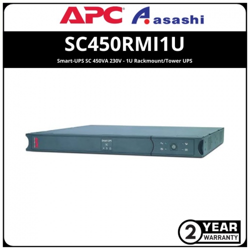APC SC450RMI1U Smart-UPS SC 450VA 230V - 1U Rackmount/Tower UPS