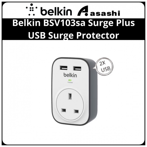 Belkin BSV103sa Surge Plus USB Surge Protector (Dual USB 2.4amp)