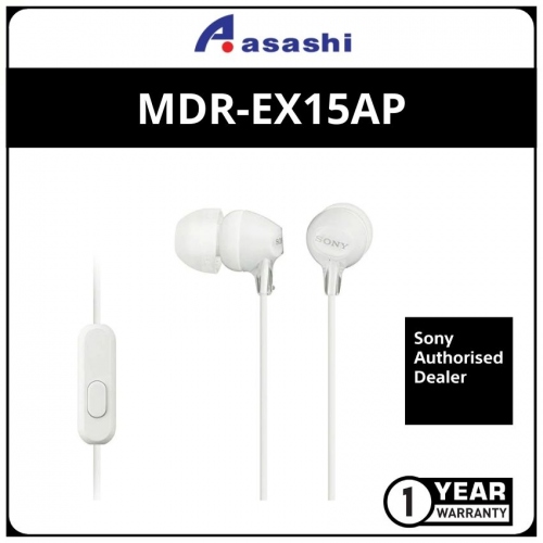 Sony EX15AP(White) Monitor Headphones (1 yrs Limited Hardware Warranty)
