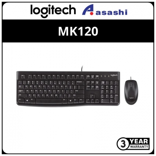 Logitech MK120 Wired Combo Keyboard (3 yrs Limited Hardware Warranty)
