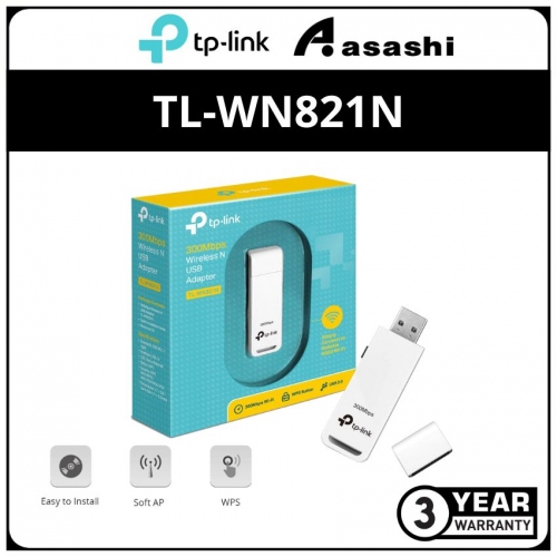 TP-Link Tl-WN821N 300mbps Wireless N USB Adapter