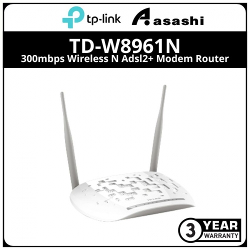 Tp-Link Td-W8961n 300mbps Wireless N Adsl2+ Modem Router