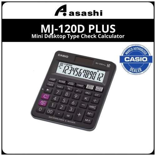 Casio MJ-120D PLUS Mini Desktop Type Check Calculator (12months Warrany) MUST KEEP BOX FOR WARRANTY