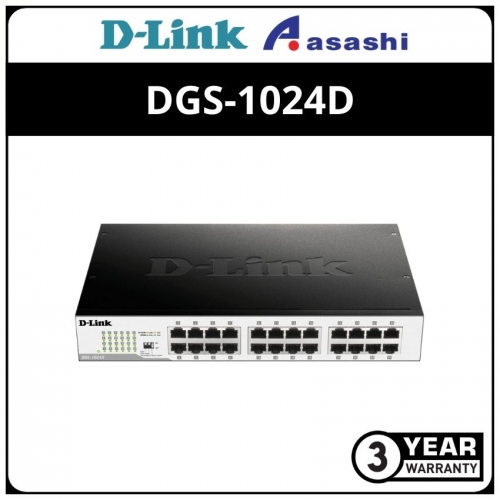 D-Link DGS-1024D 24-Port Gigabit Unmanage Rack Mount Switch