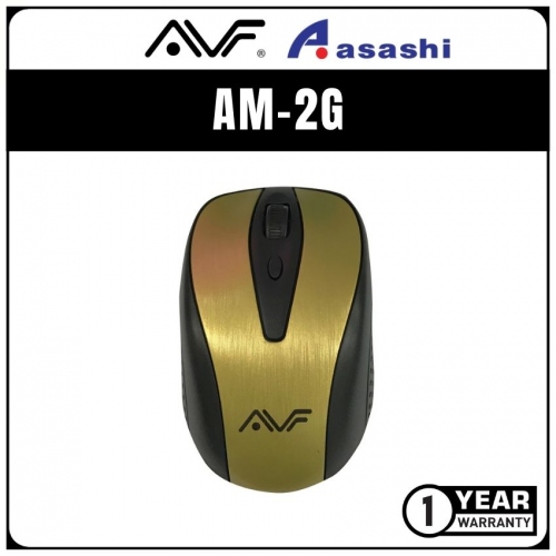 AVF (AM-2G) 2.4G 1600dpi Wireless Optical Mouse - Gold