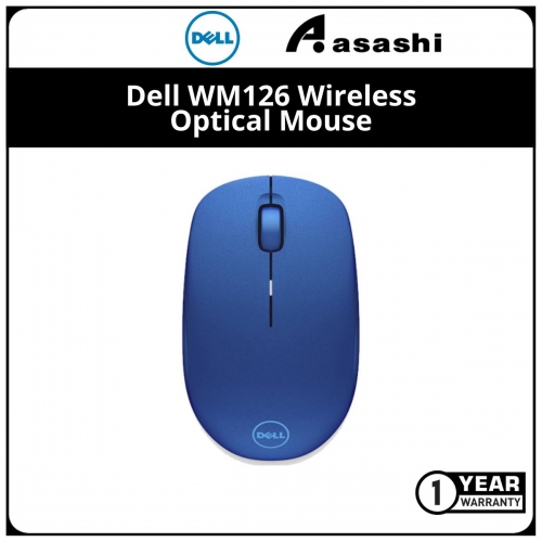 Dell WM126-Blue Wireless Optical Mouse (1 yrs Limited Hardware Warranty)