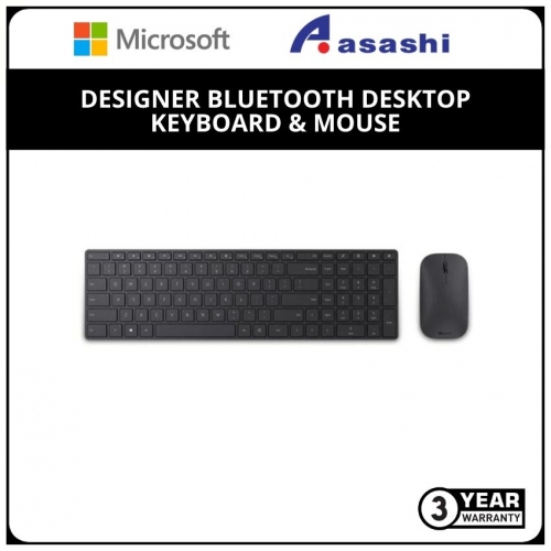 Microsoft 7N9-00028 Designer Bluetooth Desktop Keyboard & Mouse (3 yrs Limited Hardware Warranty)