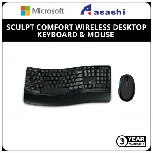 Microsoft L3V-00027 Sculpt Comfort Wireless Desktop Keyboard & Mouse (3 yrs Limited Hardware Warranty)