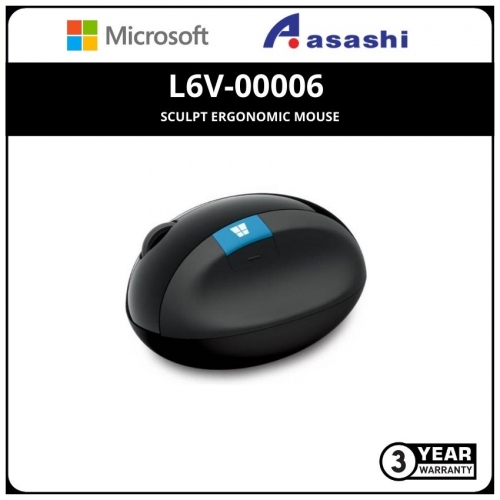 Microsoft L6V-00006 Sculpt Ergonomic Wireless Mouse (3 yrs Limited Hardware Warranty)