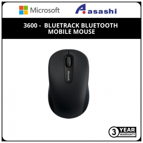 Microsoft 3600 - Black Bluetrack Bluetooth Mobile Mouse - PN7-00005 (3 yrs Limited Hardware Warranty)