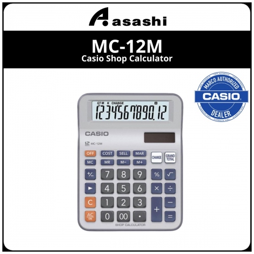 Casio MC-12M Mini Desk Type Shop Calculator (12months Warrany) MUST KEEP BOX FOR WARRANTY