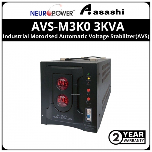 NeuroPower AVS-M3K0 3KVA Industrial Motorised Automatic Voltage Stabilizer(AVS)